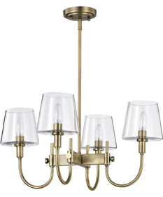 Brookside 4-Light Chandelier Vintage Brass