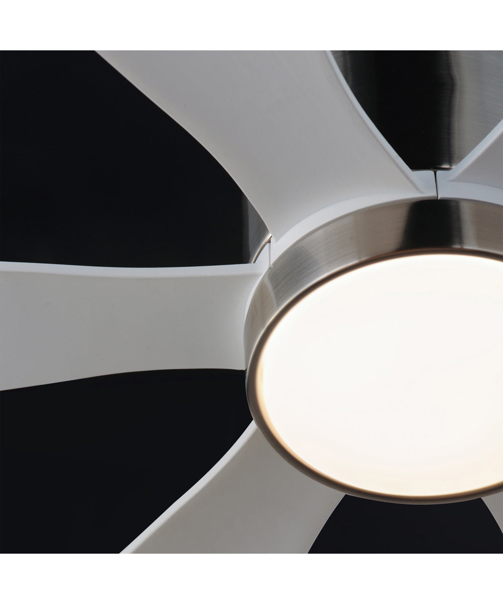 Petals 60 inch 6-Blade Fan w LED Satin Nickel