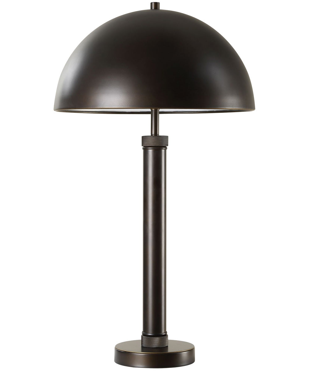 Metal Table Lamp with Metal Dome Shade