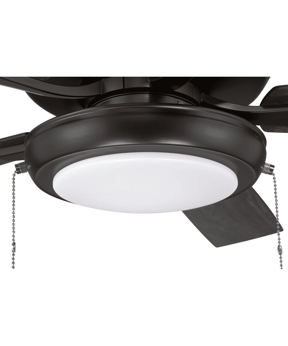 EOS Low Profile 1 bulb Frosted White 52" Ceiling Fan 1-Light Fan Flat Black
