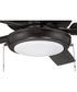 EOS Low Profile 1 bulb Frosted White 52" Ceiling Fan 1-Light Fan Flat Black