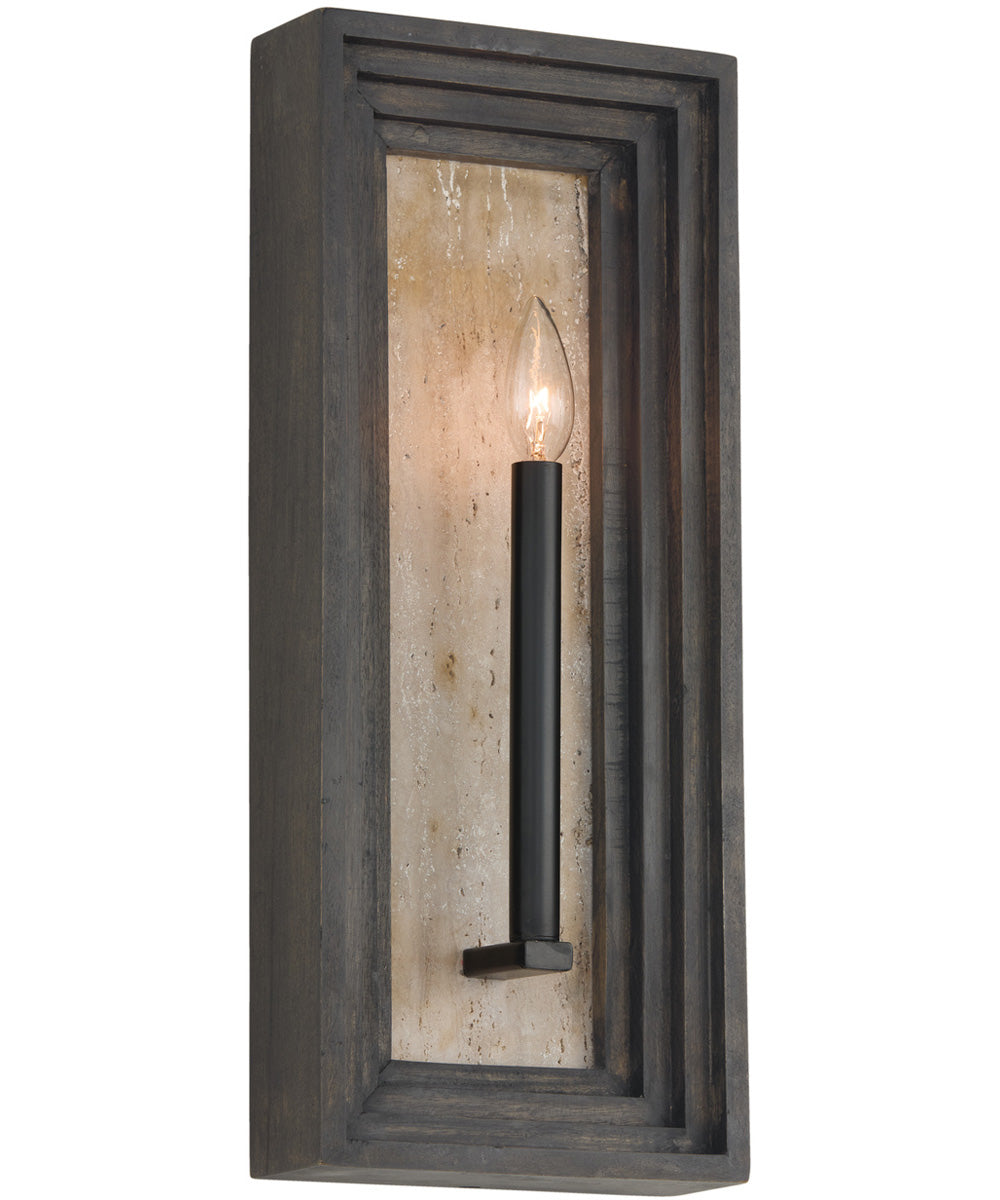 Dunn 1-Light Sconce Espresso Stain and Black