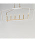 Melrose 6-Light Linear Pendant White/Natural Aged Brass