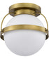 Lakeshore 1-Light Close-to-Ceiling Natural Brass