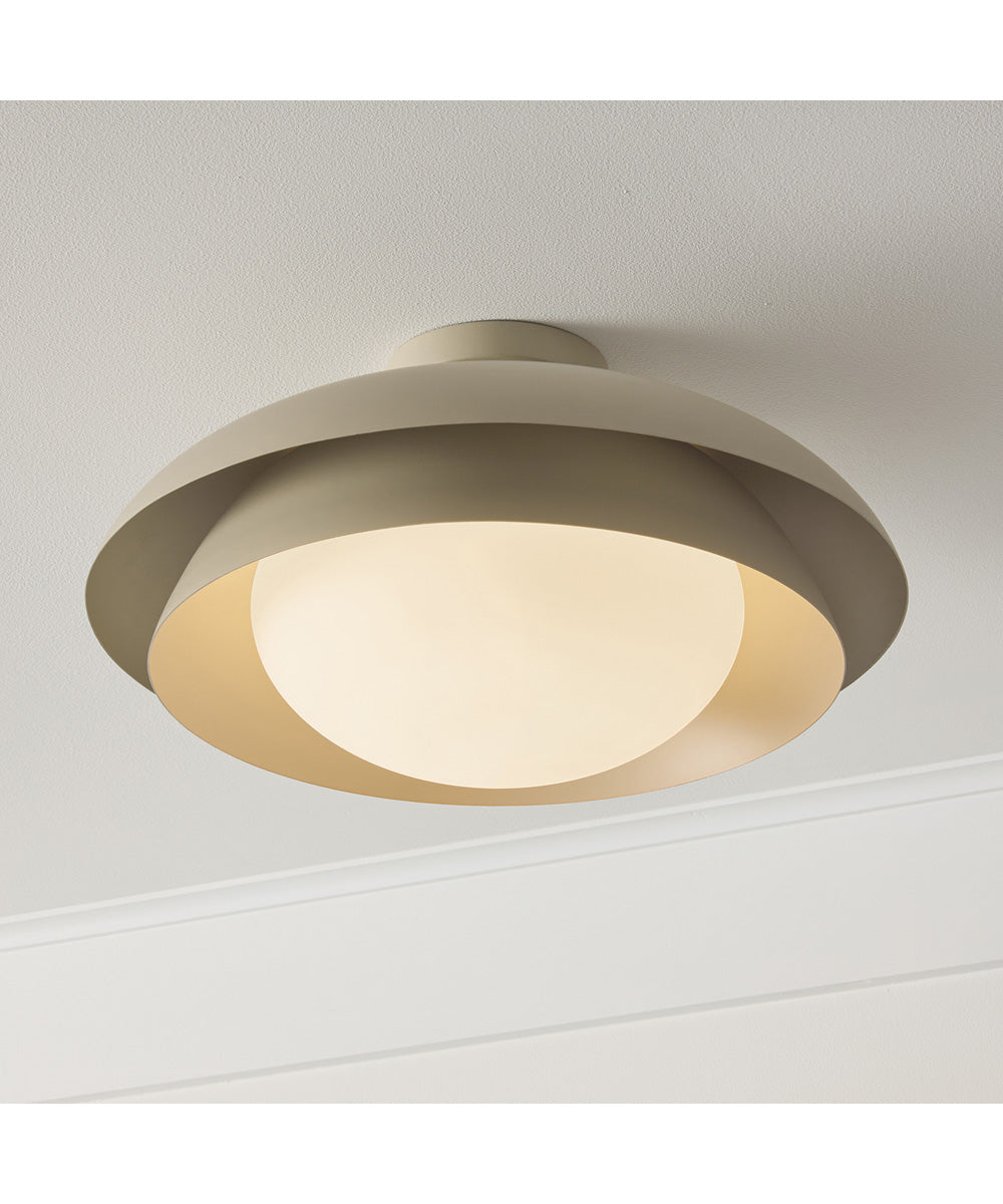 Jensen 1-Light Semi-Flush Taupe