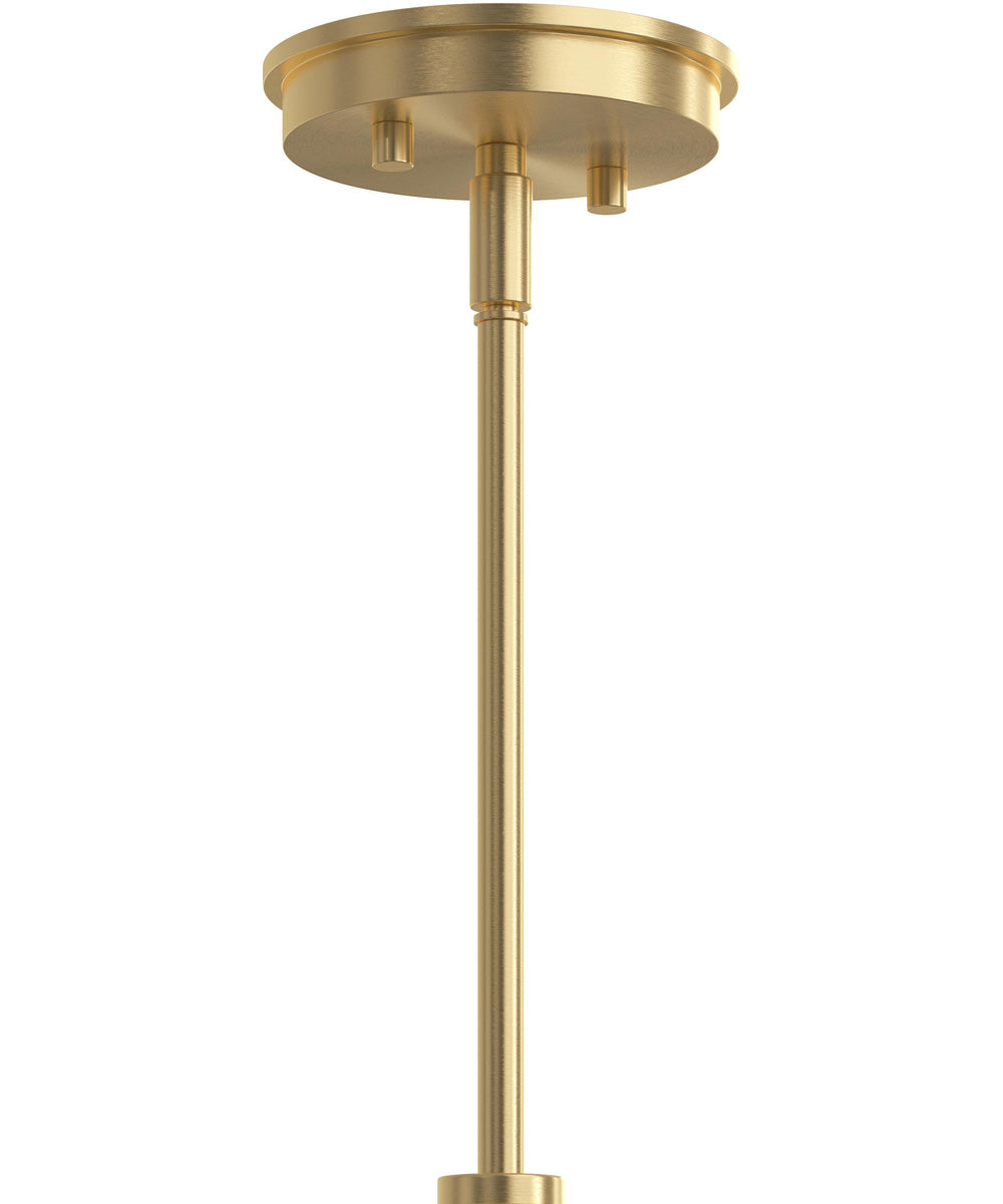 Reines 1-Light Pendant with Opal Glass Shade Brushed Gold