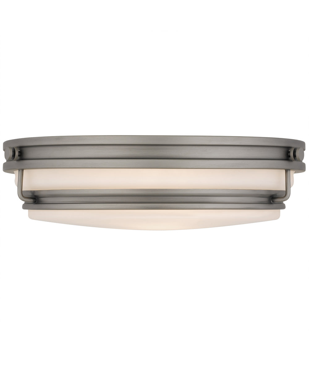 Quoizel Flush Mount Medium 3-light Flush Mount Antique Nickel
