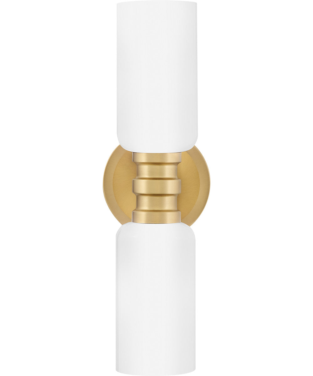 Naomi 2-Light Medium Two Light Sconce in Lacquered Brass