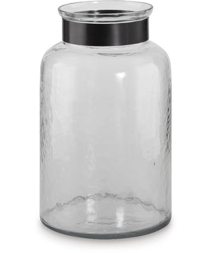 Lukasvale Vase Clear/Pewter