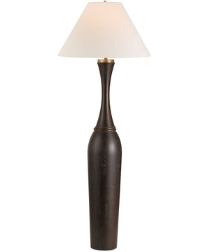 Pravin Dark Wood Floor Lamp
