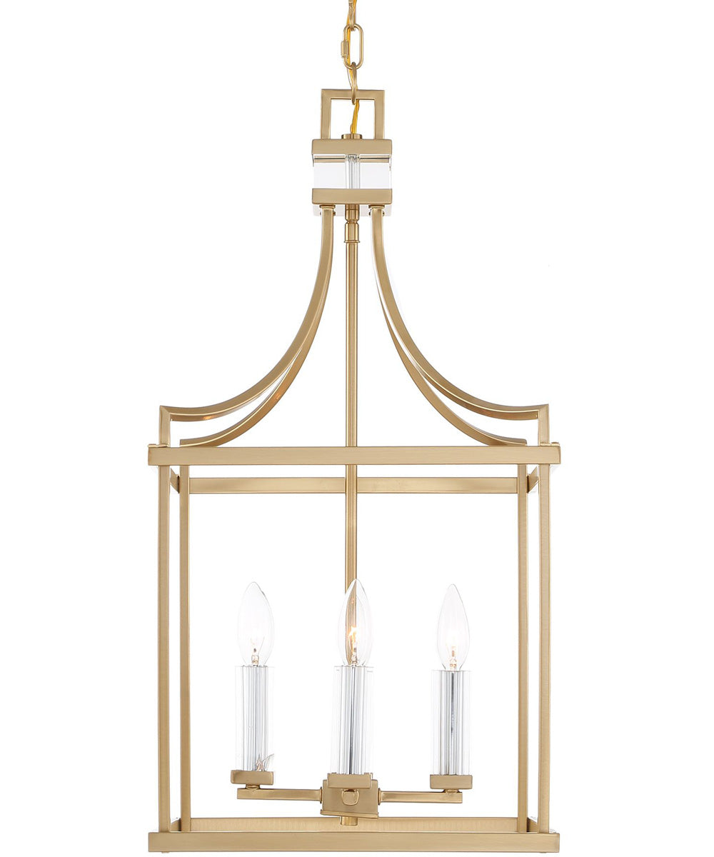 Montreal 4 Light Brass Lantern Pendant