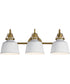 Hollis 3-Light Sconce Natural Aged Brass
