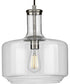 Latrobe 1-Light Clear Glass Coastal Pendant Light Brushed Nickel