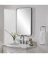 Crofton Lighted Black Vanity Mirror