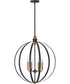 Cirque 4-Light Medium Orb Chandelier in Black