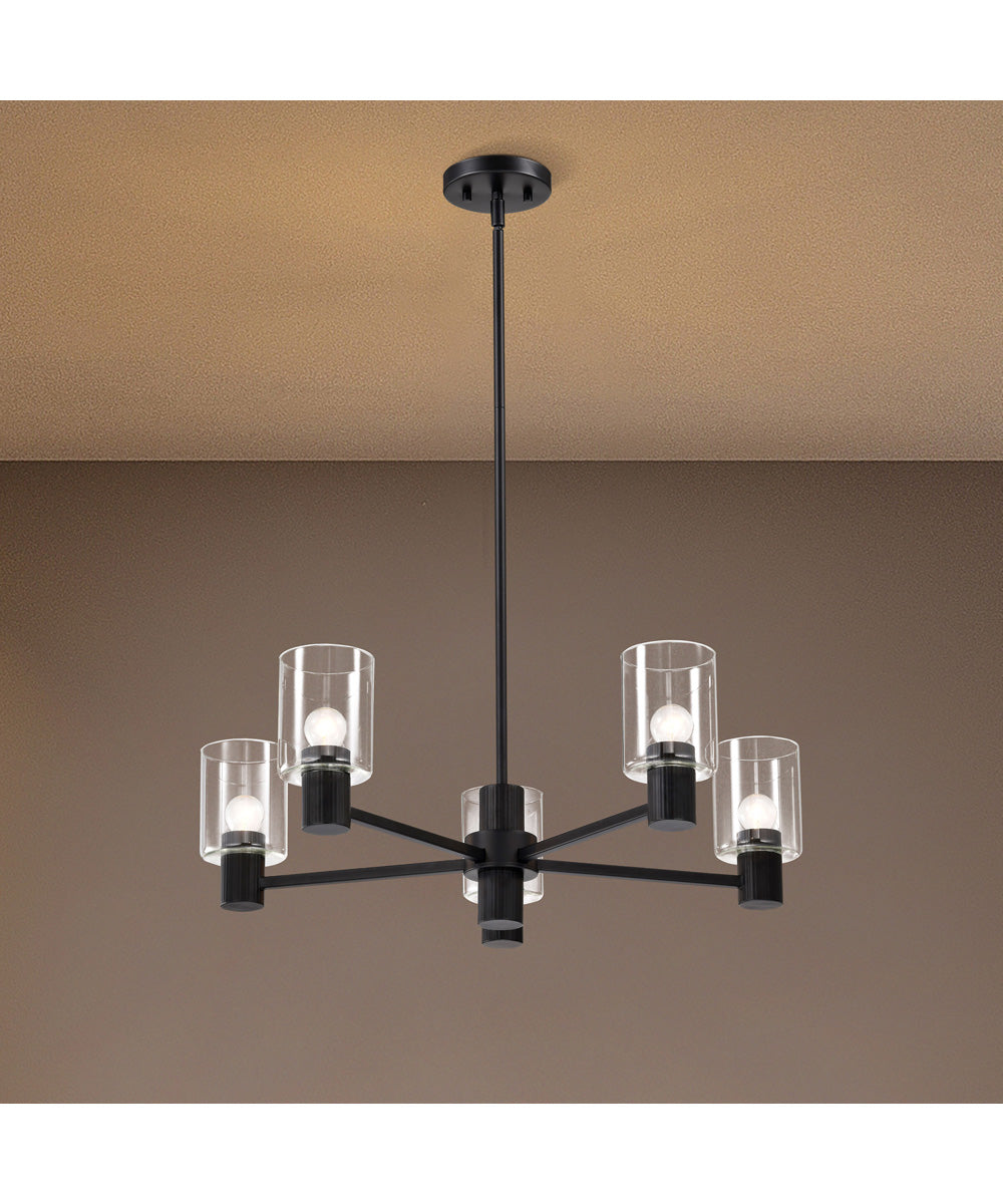 Clarksville 5-Light Chandelier Matte Black