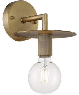 7"W Bizet 1-Light Vanity & Wall Vintage Brass