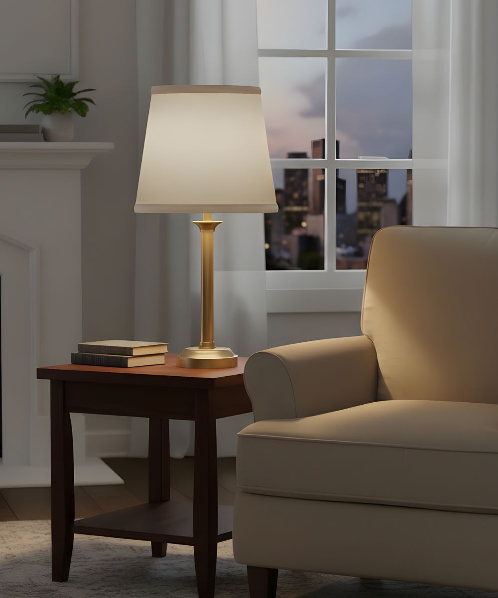 6x8x7 Ivory Shadow Empire Candelabra Hardback Lampshade