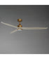 Woodwind 72 inch Solid Wood Blade Fan w LED Natural Aged Brass