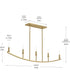 Jheni 5-Light Linear Chandelier Brushed Gold
