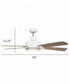 56" Guardian 5-Blade Ceiling Fan White Finish and Silver Blades with Integrated LED Light