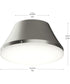 Avra Medium 2-Light Flush Mount with Etched White Glass Shade Brushed Nickel