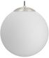 Atwell Opal Glass Globe Large Hanging Pendant Light Brushed Nickel