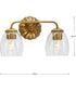 Quillan 2-Light Transitional Bath & Vanity Light Gold Ombre