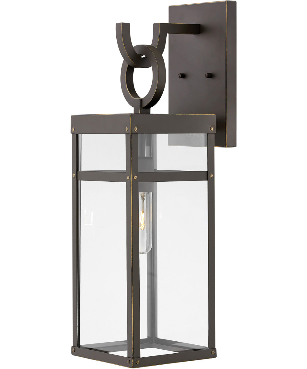 Porter 1-Light Medium Outdoor Wall Mount Lantern in Oil Rubbed Bronze