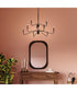 Pilar Two-Tier 9-Light Chandelier Matte Black