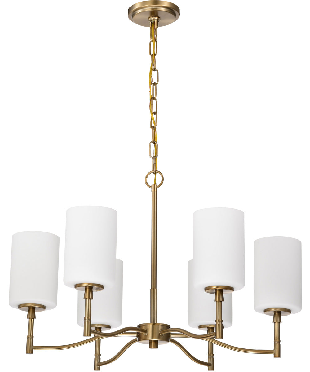 Liam 6-Light Chandelier Burnished Brass