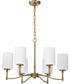 Liam 6-Light Chandelier Burnished Brass