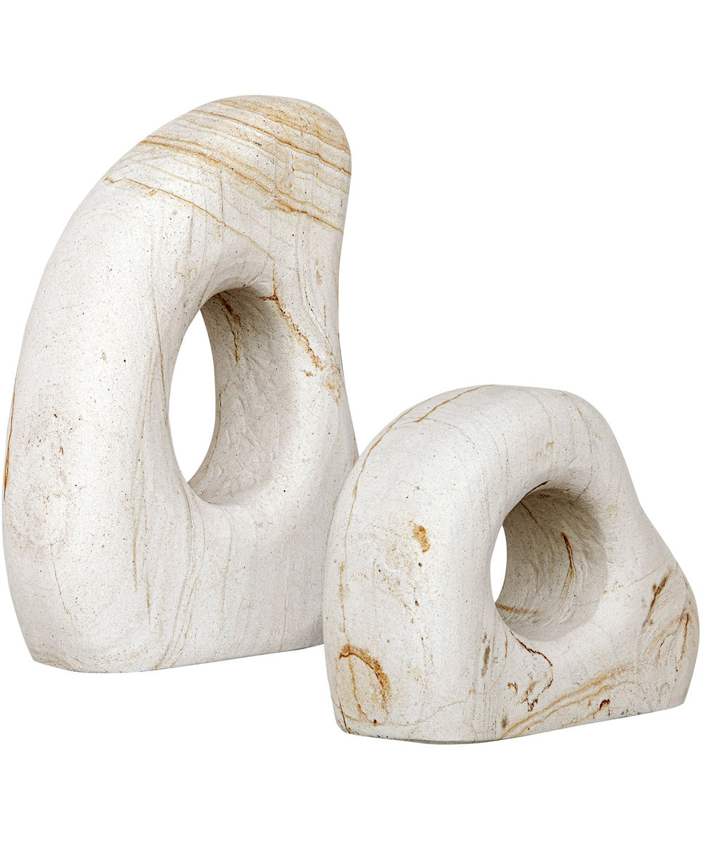 Stone Flow Outdoor Sculptures Set of 2