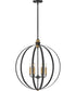 Cirque 4-Light Medium Orb Chandelier in Black