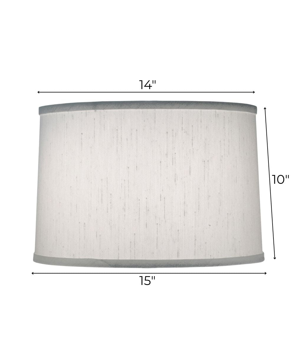 14x15x10 Global White Drum Hardback Lampshade