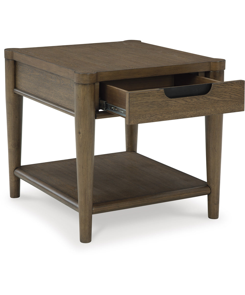 Roanhowe Rectangular End Table Brown