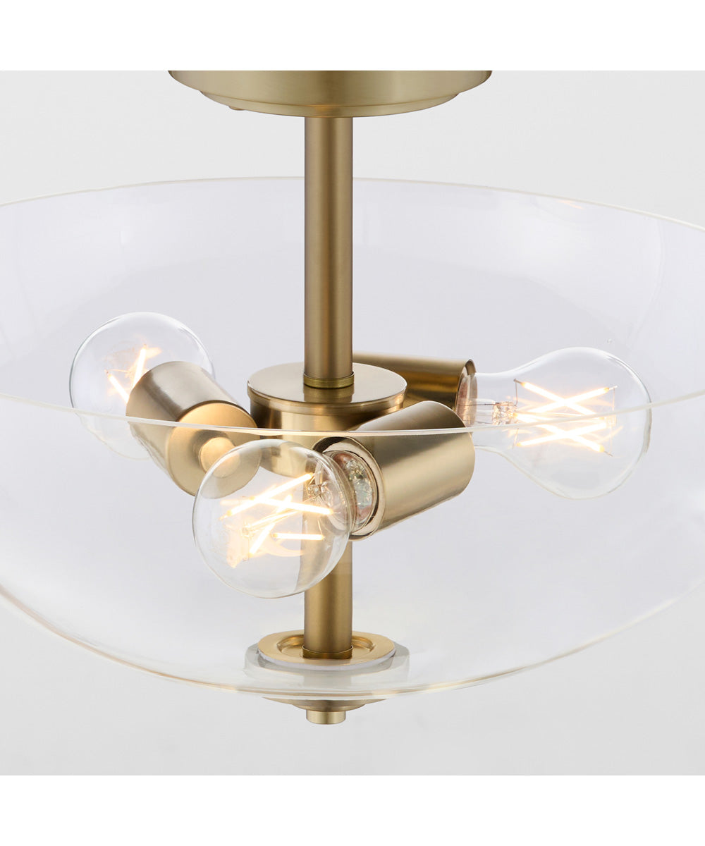 Adams 3-light Dual Mount Light Fixture Aged Brass