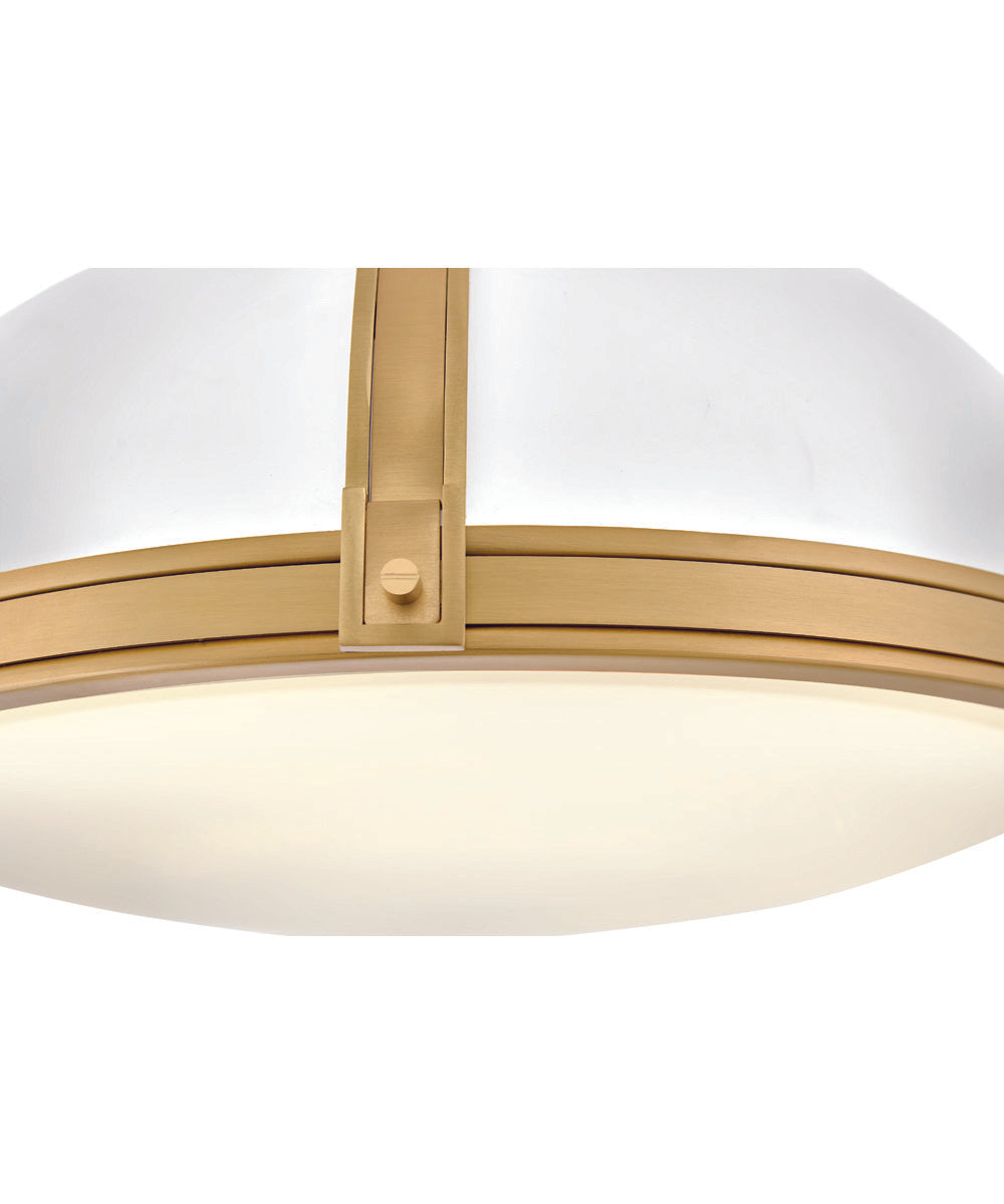 Barton 3-Light Medium Flush Mount in Matte White