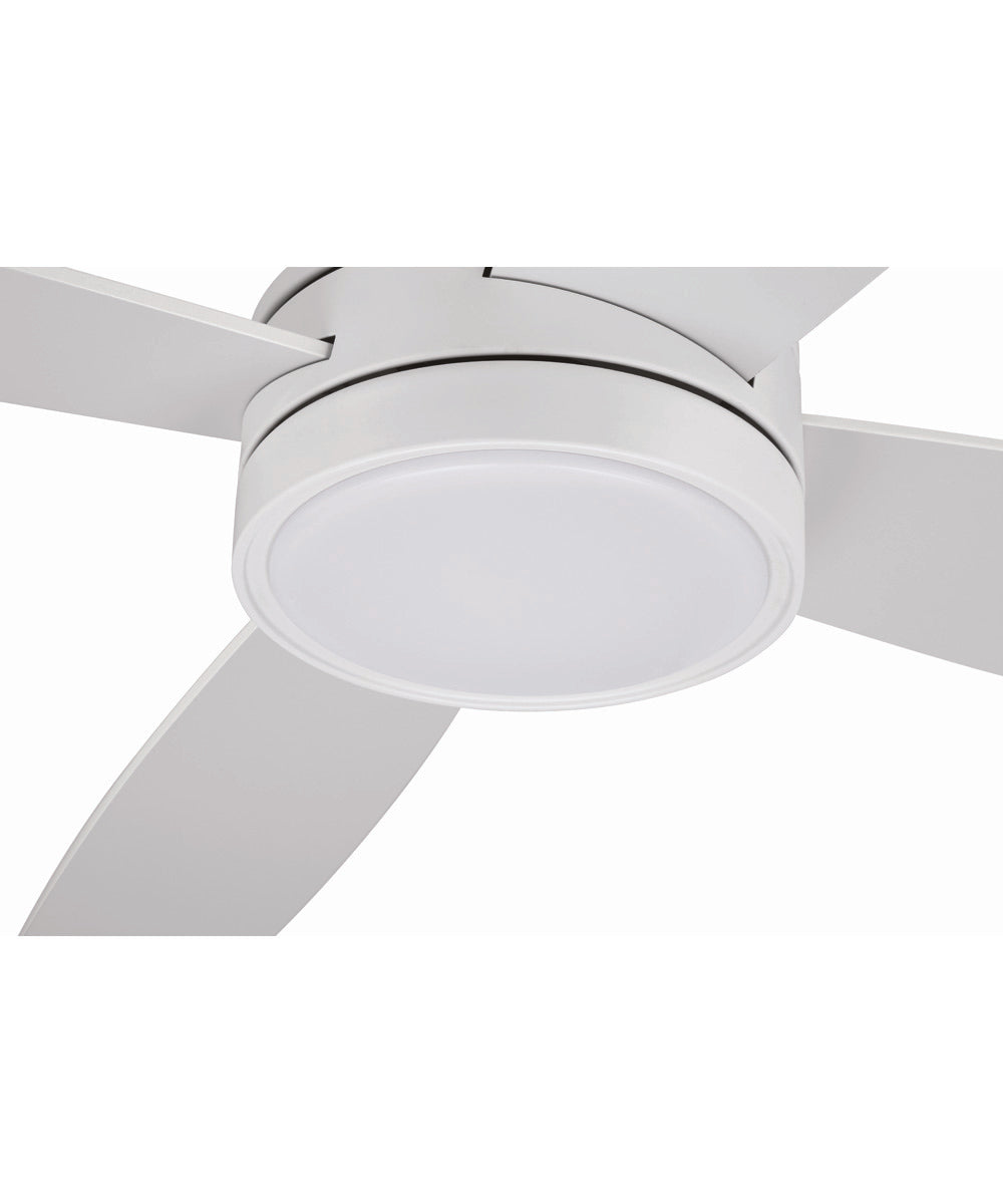 DeMarco 52" 4-blade Ceiling Fan Indoor/Outdoor Damp Rated 1-Light Fan White
