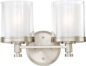 14"W Decker 2-Light Vanity & Wall Brushed Nickel