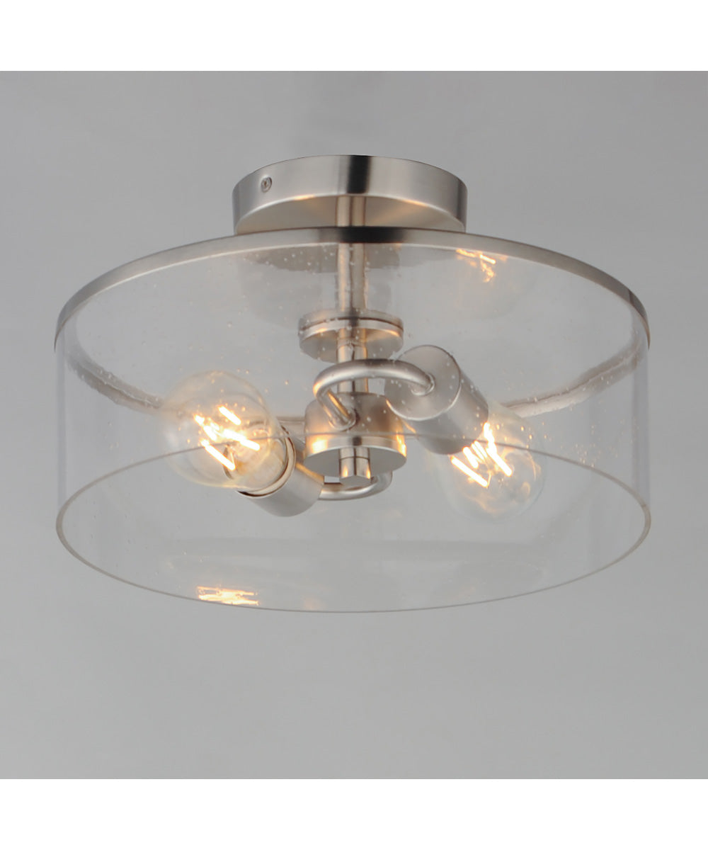Livingston 2-Light Semi-Flush Mount Satin Nickel