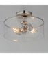 Livingston 2-Light Semi-Flush Mount Satin Nickel