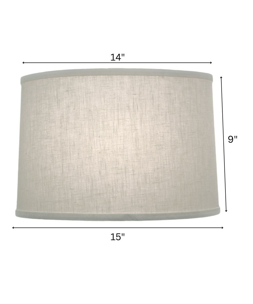 14x15x9 Cream Aberdeen Drum Hardback Lampshade
