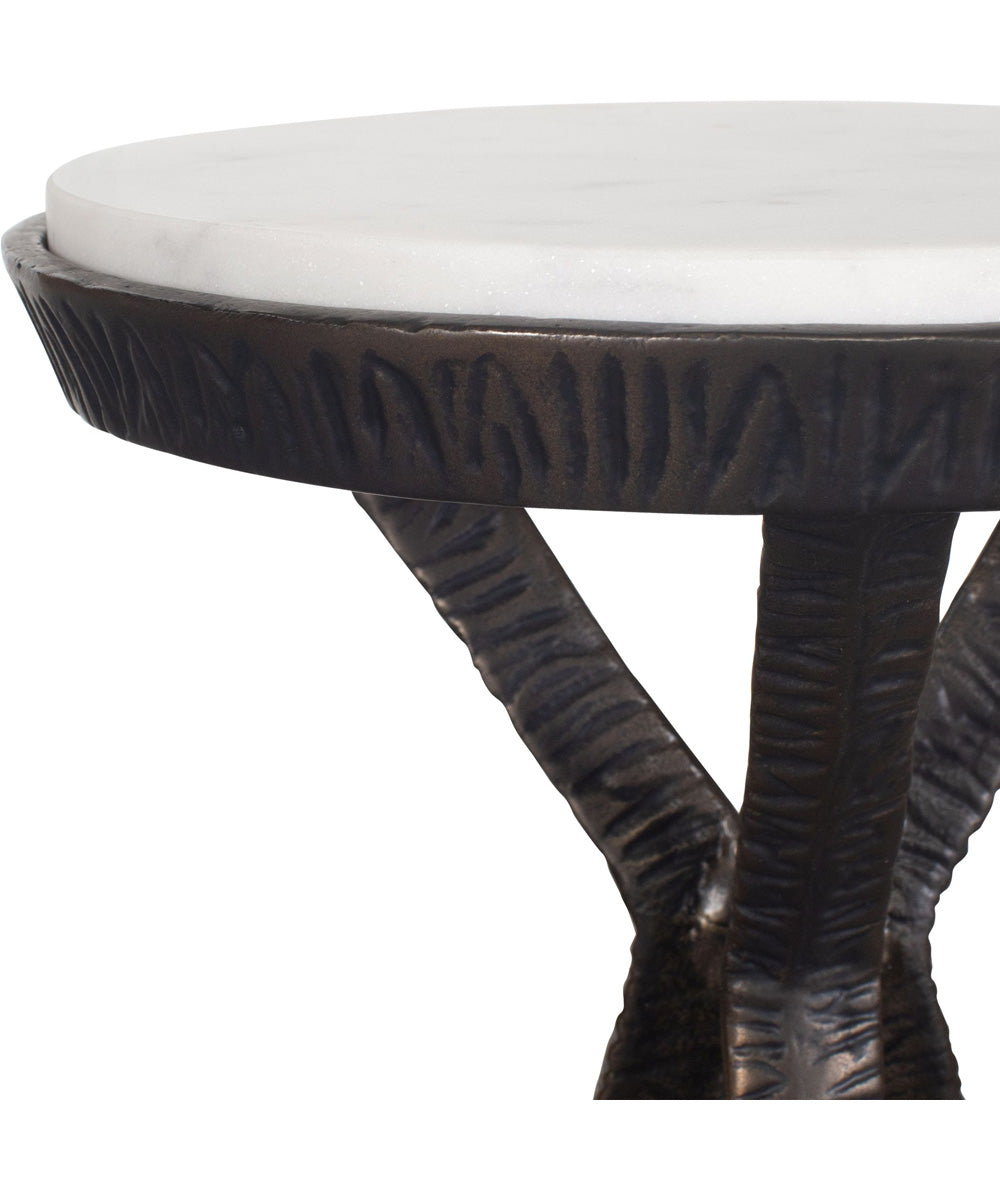 Tilton White Marble Accent Table