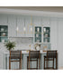 Mack 5-Light Linear Chandelier with Layered Glass Shades Brushed Gold