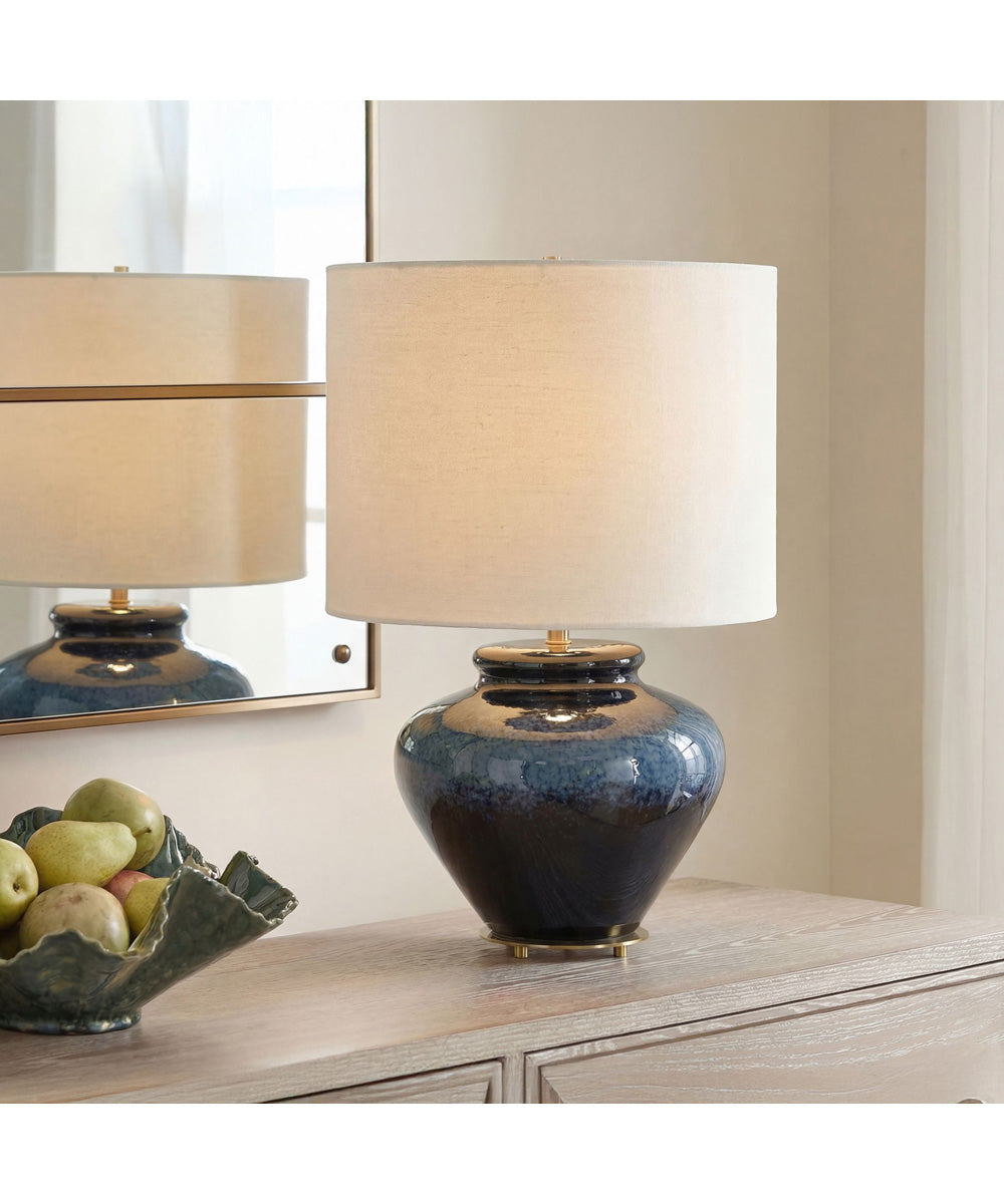 Andrus Blue Glaze Table Lamp