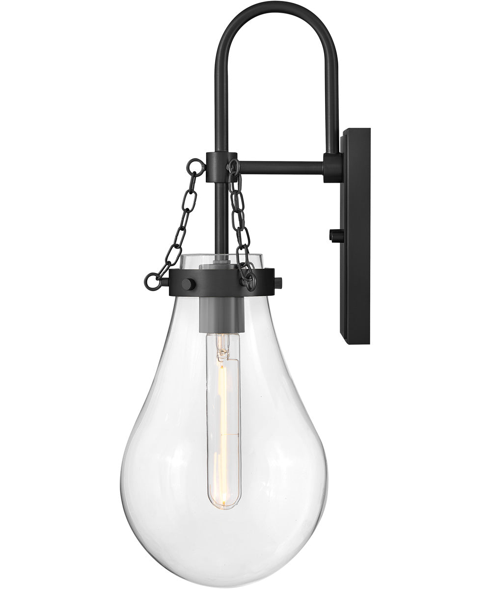 Eloise 1-Light Large Single Light Sconce in Black