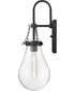 Eloise 1-Light Large Single Light Sconce in Black