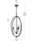 Jheni 3-Light Foyer Pendant with Clear Glass Shades Matte Black