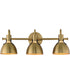 Dusk 3-Light Wall Sconce Satin Brass